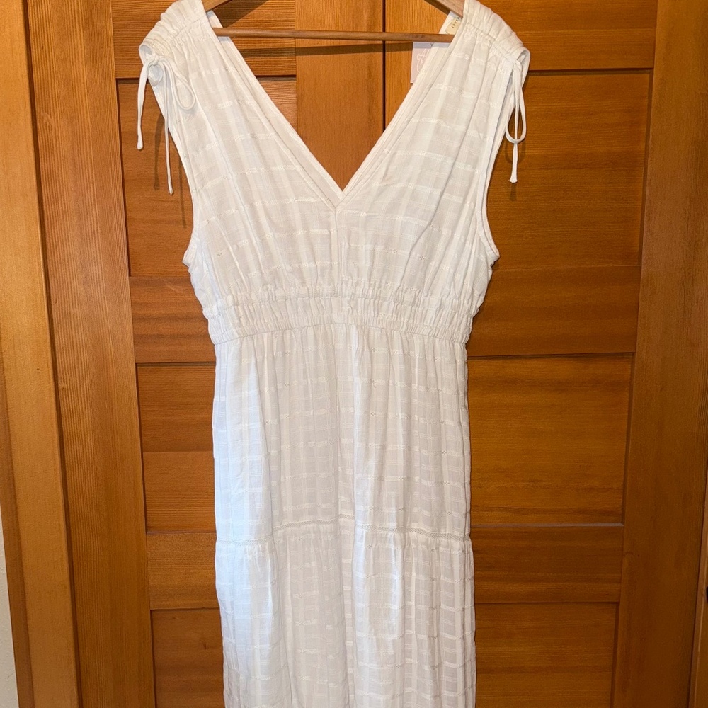 NWT - Lovestitch White Summer Long dress - sz L